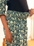 Teal Blue Cotton Floral Printed Kurta with Palazzo